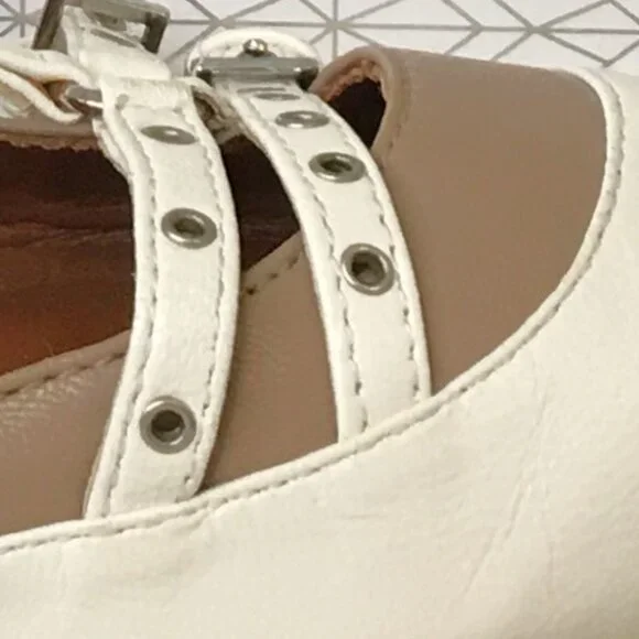 VALENTINO Leather "Love Latch" Cage Ankle Strap Ballet Flats - ITALIAN SIZE 38 - Picture 5 of 13